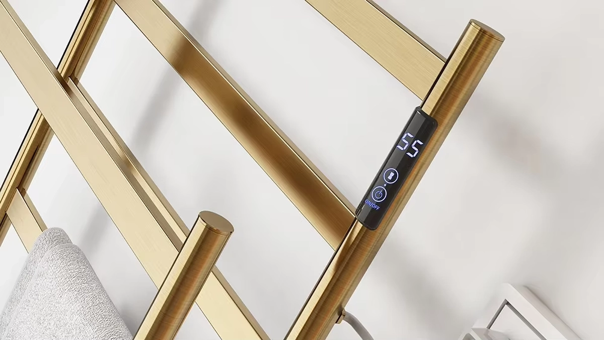 Sèche-serviettes électrique Angus 250W doré brossé